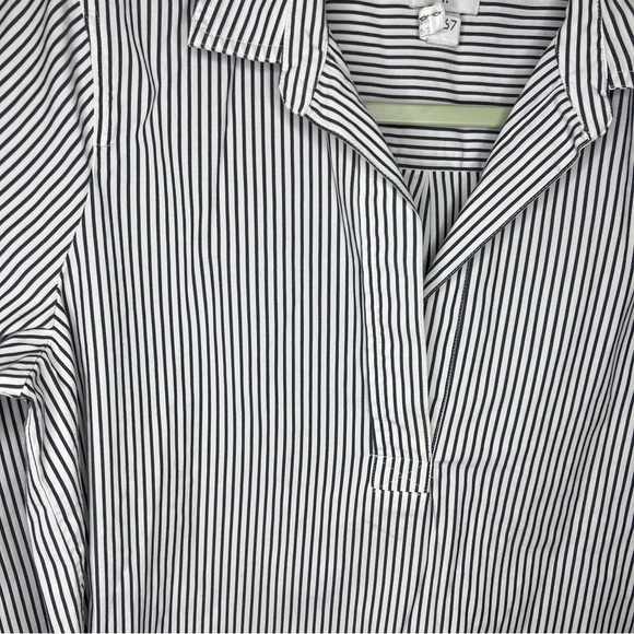 J. Crew Re-Imagined Women’s popover Tunic White &Black Striped MP - Picture 2 of 7